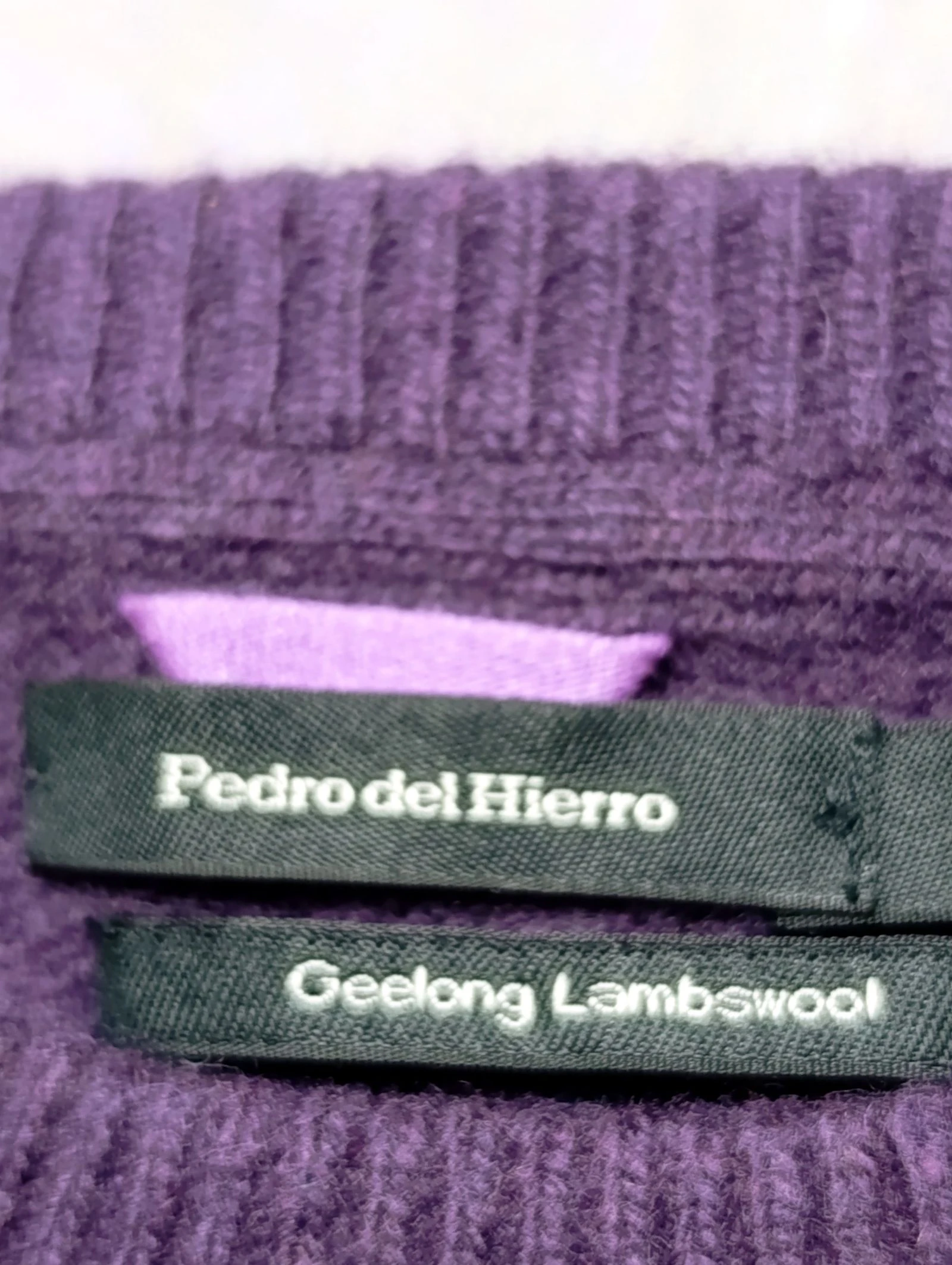 Jersey morado Pedro del Hierro (Lana Geelong Lambswool) / Pedro del Hierro purple sweater (Geelong Lambswool, Talla / Size M) – photo 8